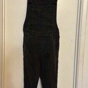 Free People Black Denim Overalls